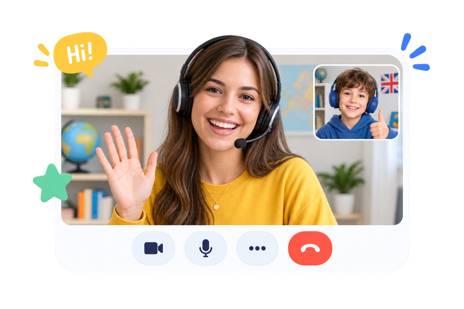 Buddy Conversation tra una Language Buddy e un bambino